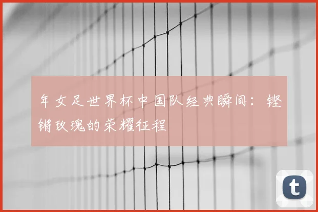 年女足世界杯中国队经典瞬间：铿锵玫瑰的荣耀征程