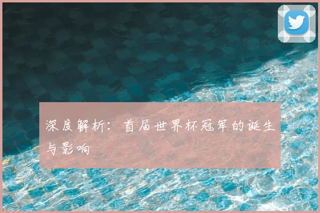 深度解析:首届世界杯冠军的诞生与影响